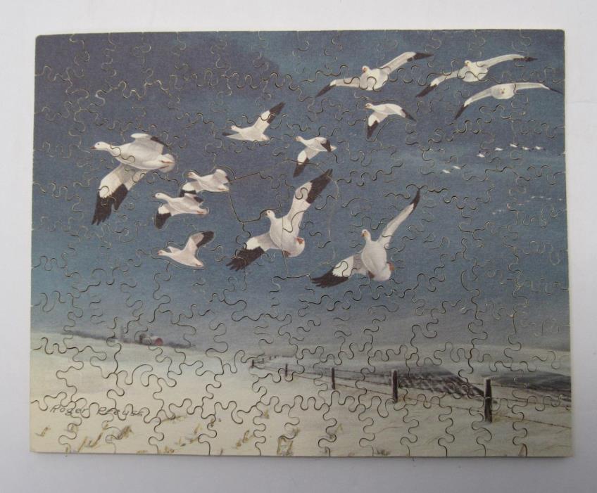 Small Vintage Wood Puzzle Roger Preuss Print 6.75