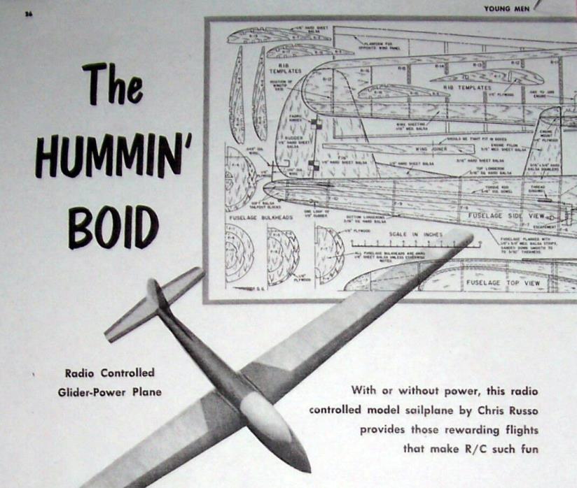 Very Rare HUMMIN' BOID PLAN + CONSTRUCTION ARTICLE for 100