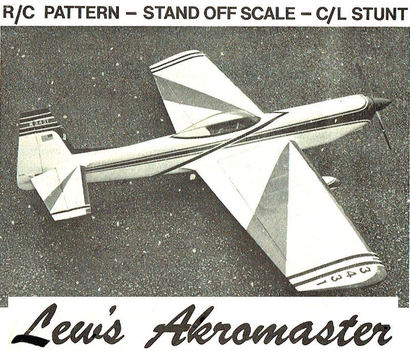 Model Airplane Plans (UC/RC): Lew's Akromaster 57½