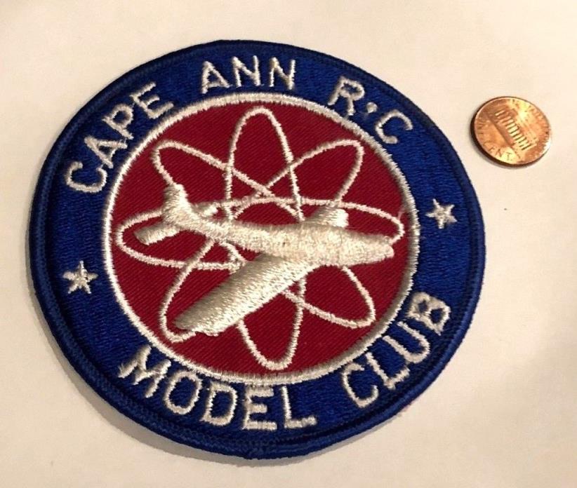 Vintage Embroidered Patch Cape Ann RC Model Club Gloucester Ma Radio Control Art