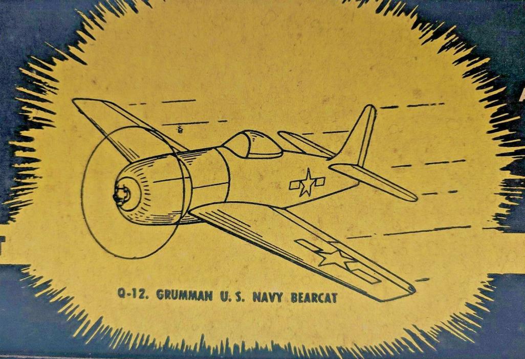 GRUMMAN F8F BEARCAT Navy Carrier Fighter Balsa Model Airplane Kit Airlane Q-12