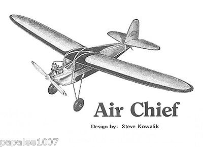 Model Airplane Plans (FF-RC): Vintage Air Chief 61