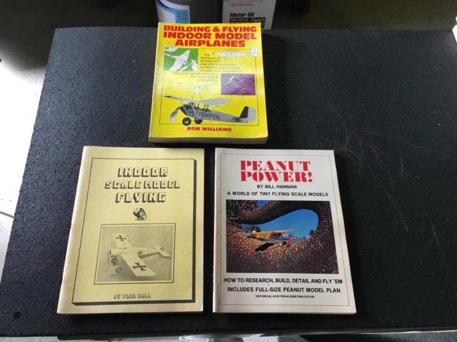 3 Books About Building and Flying Indoor Model Airplanes Peanut