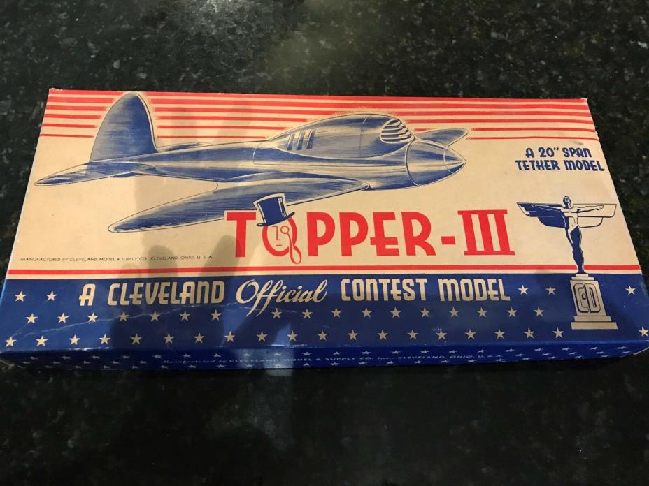 Vintage Cleveland Official Contest Model Topper III Balsa Wood Model Kit
