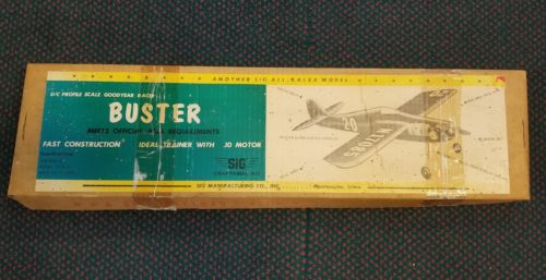 Vintage Sig Buster Goodyear Racer Balsa Wood Model Kit Trainer Airplane