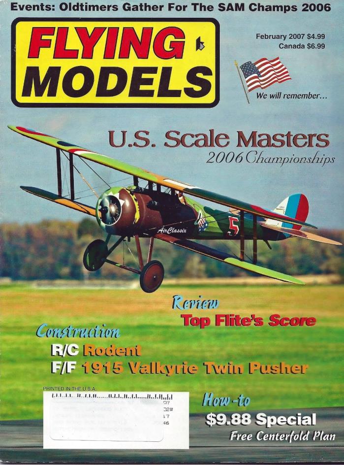 Flying Models 2007 February: Rodent Aerobatic 4-Channel Park Flyer by Al Clark