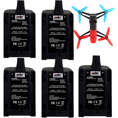5Pcs 11.1V 1600mAh Upgrade Lipo Battery for Parrot Bebop Drone 3.0 Helicopter US