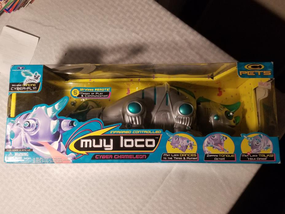 1999 Trendmasters Muy Loco Cyber Chameleon Robot Electronic Wireless Remote Toy