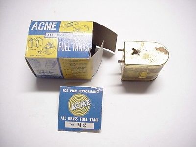 Acme Model Airplane Engine  Fuel Tank M2  Brass  NIP