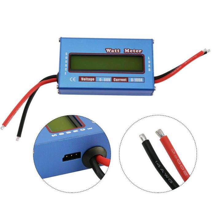Digital LCD Watt Meter 60V/100A  RC Battery Voltage Current Tester Power Monitor