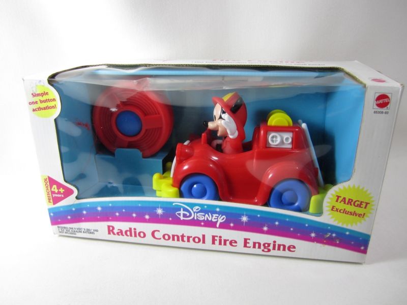 Vintage ULTRA RARE Disney Radio Control Fire Engine Mickey Mouse Mattel 6508-93