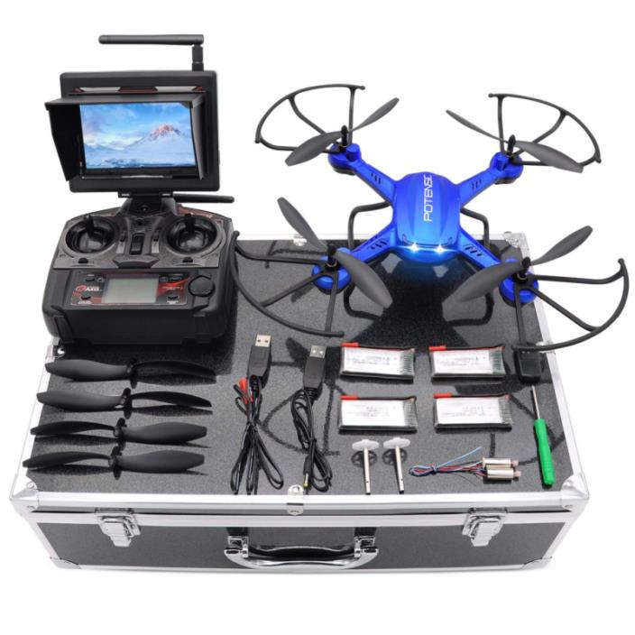 HD Camera 720p Drone RC Quadcopter 5.8Ghz FPV LCD Screen Monitor 6 Axis Gyro UFO