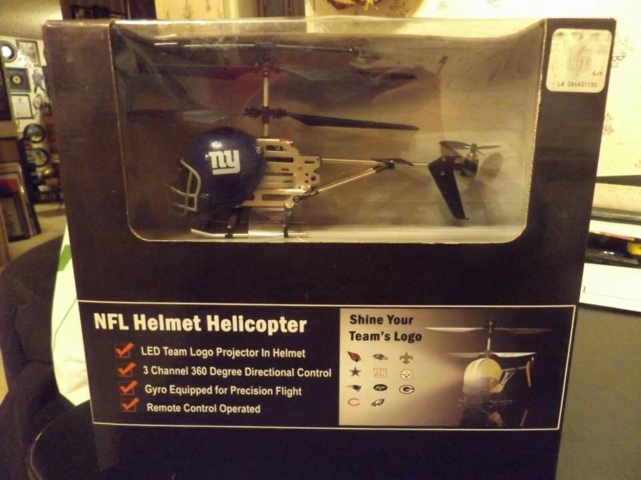 Remote Control Helicopter NFL helmet copter GIANTS NEW NIB