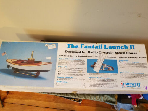 New Rare The Fantail Launch II Radio Control-Steam Power By Midwest steam