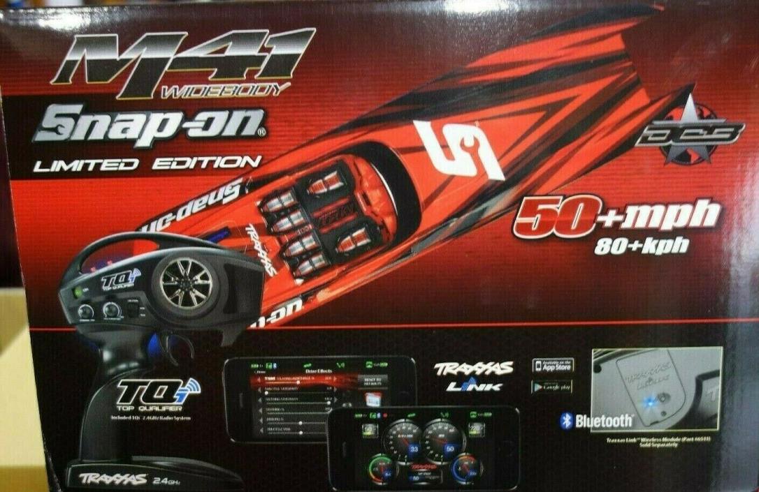 SNAP- ON LIMITED EDITION TRAXXAS M 41 WIDE BODY RC BOAT LIGHTLY USED