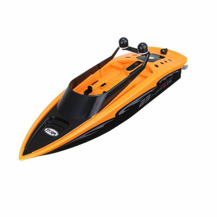 2.4Ghz Kid Toy Charging High-Speed Wireless RC Racing Boat Waterproof Orange