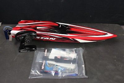 TRAXXAS 57076-4 SPARTAN BRUSHLESS RACE BOAT NO BATT or CHARGER RED 227