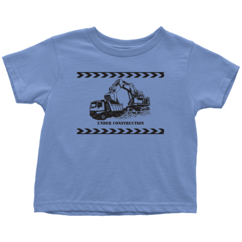 Kid's Toddler Under Construction Dump Truck Excavator Graphic Tee