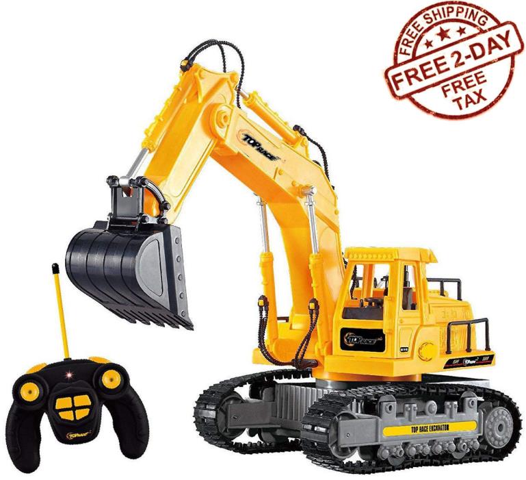 Remote Control Excavator RC Toy Bulldozer Tractor Truck Metal Digger Toy For Boy