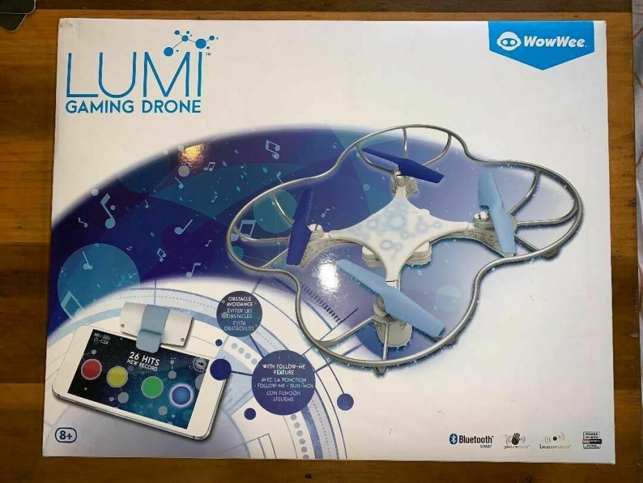 Drone NEW: WowWee Lumi Gaming Drone (white & blue) NIB FREE SHIPPING