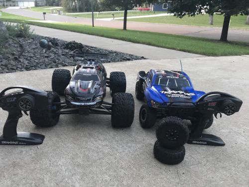 Traxxas E-Revo And Slash 2wd Brushed With EXTRA Tires And 2 Batteries