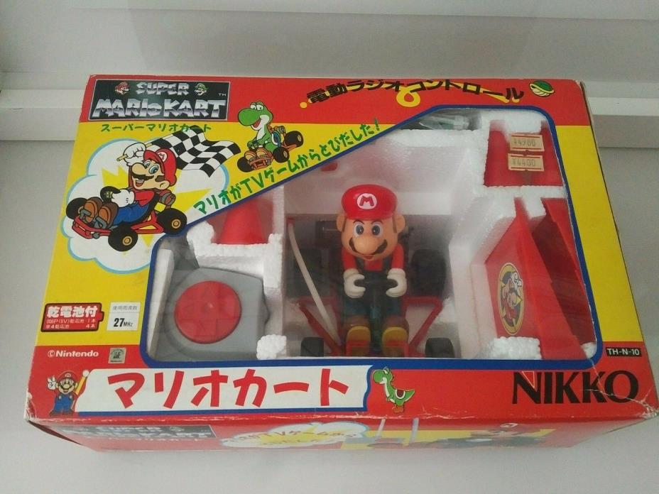 Super Mario Kart Super Nintendo SNES Remote Control Nikko RC Car Super Rare!