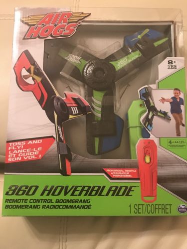 Air Hogs Blue/Green 360 Hoverblade RC Remote Control Boomerang New Sealed