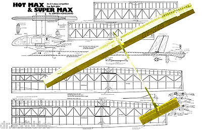 Two Model Airplane Plans A/1 Glider  Span 52