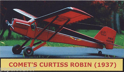 Model Airplane Plans (FF): Comet Curtiss Robin 72