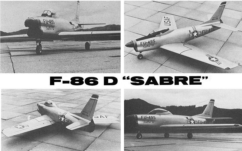 Model Airplane Plans (RC): F-86D 'SABRE' 1/7 Scale 64