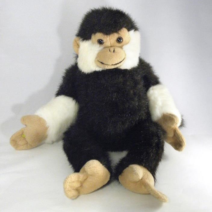 FAO SCHWARZ Capuchin Monkey Plush Stuffed Animal Black Brown White Lovey Toy 14