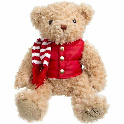 FAO SCHWARZ Plush TEDDY BEAR in PUFFER JACKET w/Scarf 12