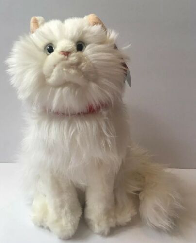 FAO Schwarz Persian Cat White Plush Stuffed Animal Red Collar ToysRUs
