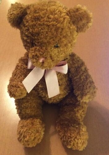 FAO Baby Brown Bear With Pink Bow Plush 9