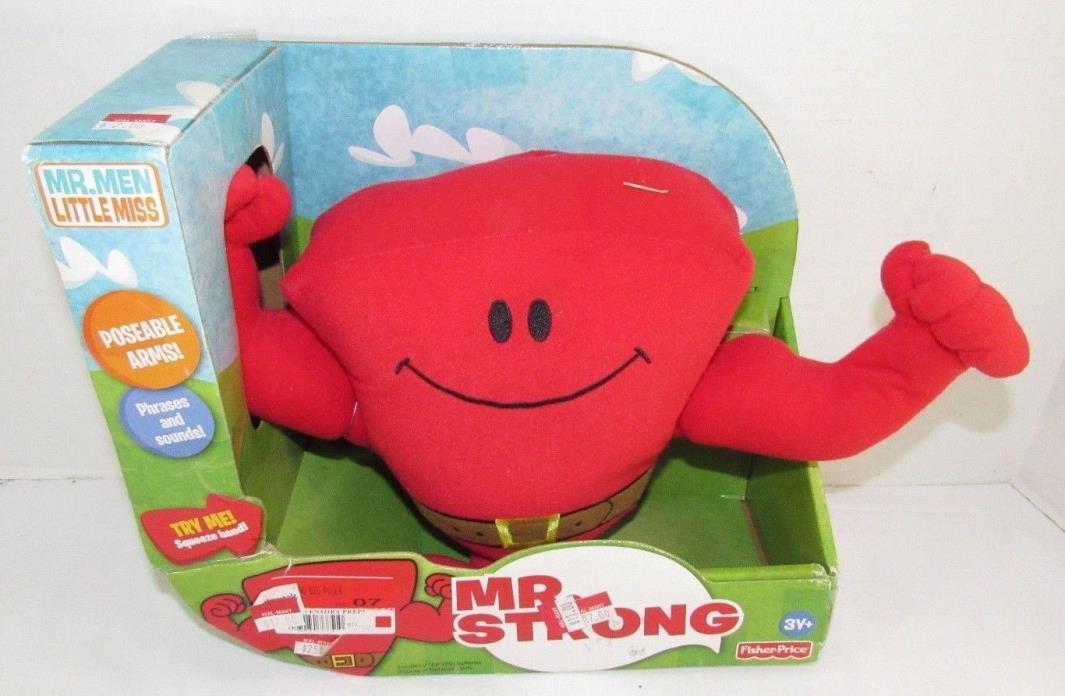 Fisher Price Mr. Men Talking Mr. Strong Stuffed Doll Dead Stock In Box