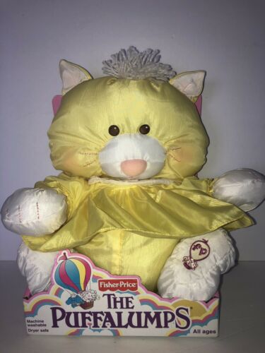 New In Box 2006 Fisher Price The Puffalumps Yellow Cat Plush Kitten Kitty HTF