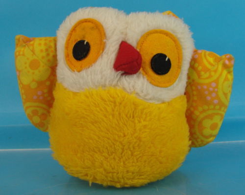 Vintage Fisher Price Musical Orange Owl Plush Stuffed Animal 415 No. PA. 274