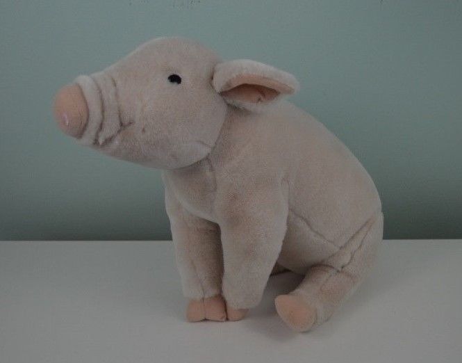 Fisher Price Pig Plush Stuffed Animal Toy Seated Sitting 16