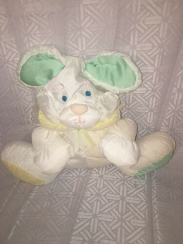 VGUC-HTF-RARE-VNTG-1988 fisher price quaker oats white bunny puffalump rattle