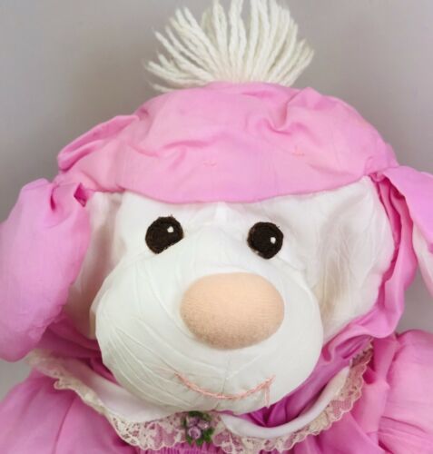 Vintage Fisher Price Puffalump Pink Lamb Dress Plush 1986 Stuffed 8005 Baby