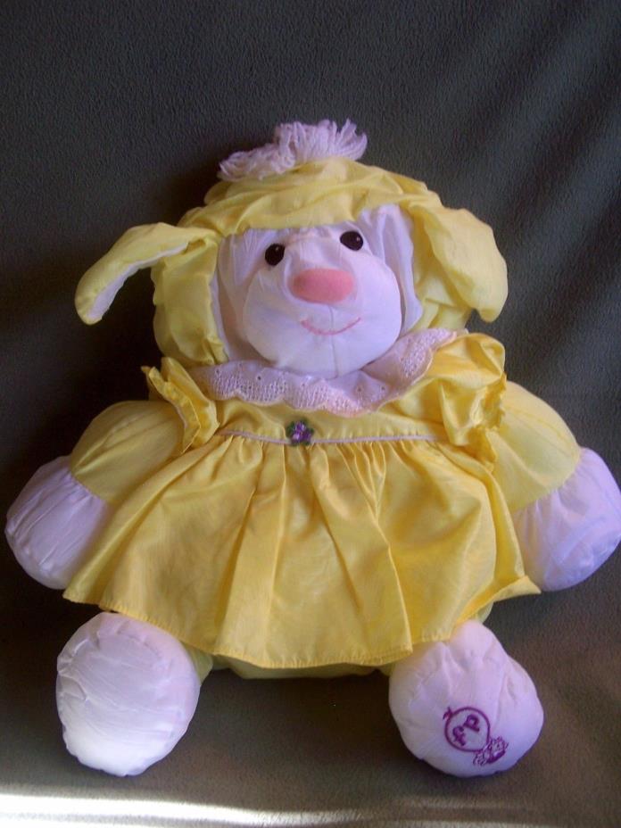 1986 Fisher-Price Puffalump Large Yellow Sheep w/ removable dress