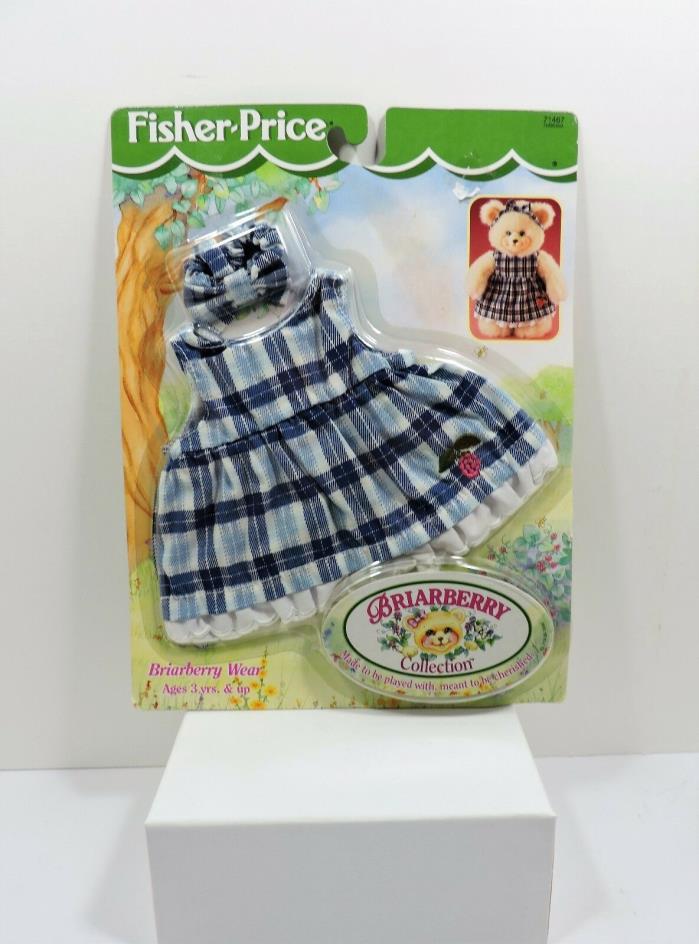Briarberry Collection, Briarberry Bear Wear Blue Plaid Dress VTG