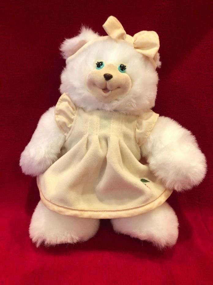 1998 Fisher Price MaggieBerry Plush Stuffed Bear/Doll-Beige Dress *RARE*VINTAGE