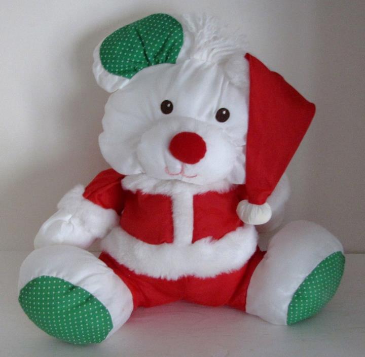 1992 Fisher Price Puffalumps Christmas Santa Mouse Plush 8127