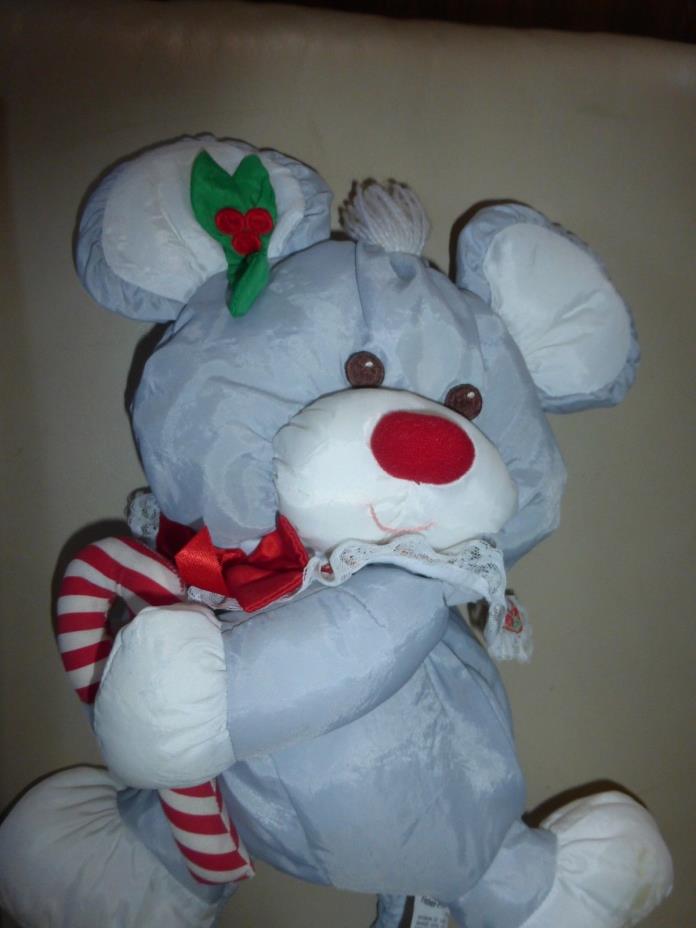 Fisher Price Puffalump Christmas Mouse Candy Cane Plush 8016  1987 Vintage 12