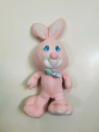 Fisher Price Pink white Thermal Easter Cozies Bunny Plush Bow Tie Cozy 1994