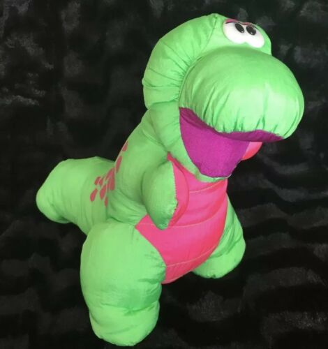 Vintage 1992 Fisherprice Puffalump Dino Roar Dinosaur Trex Green Plush Roars