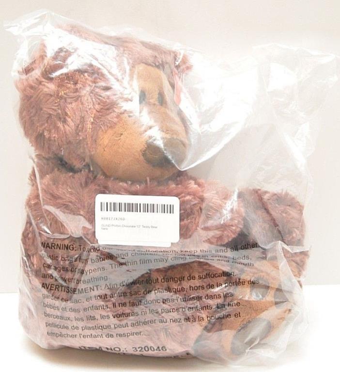 GUND PHILBIN CHOCOLATE 12 INCH TEDDY BEAR