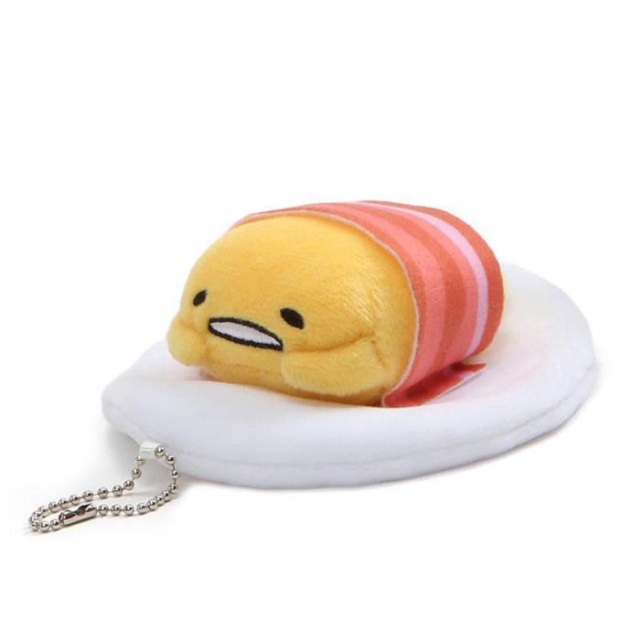 Gund Gudetama Lazy Egg Bacon Blanket Keychain 4.25