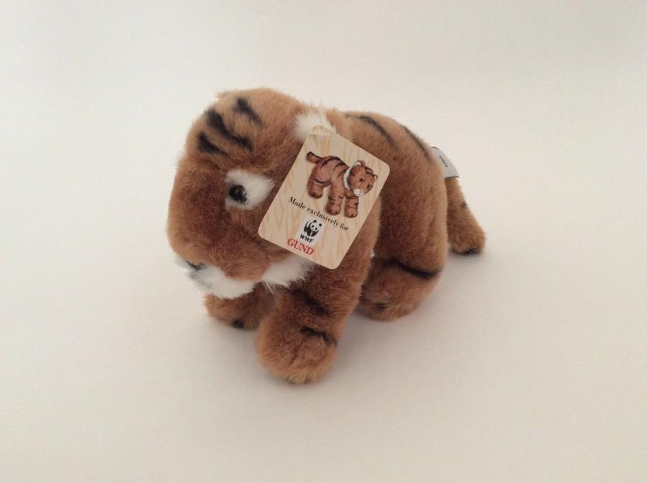GUND World Wildlife Fund brown BENGAL TIGER 7” small plush 44528